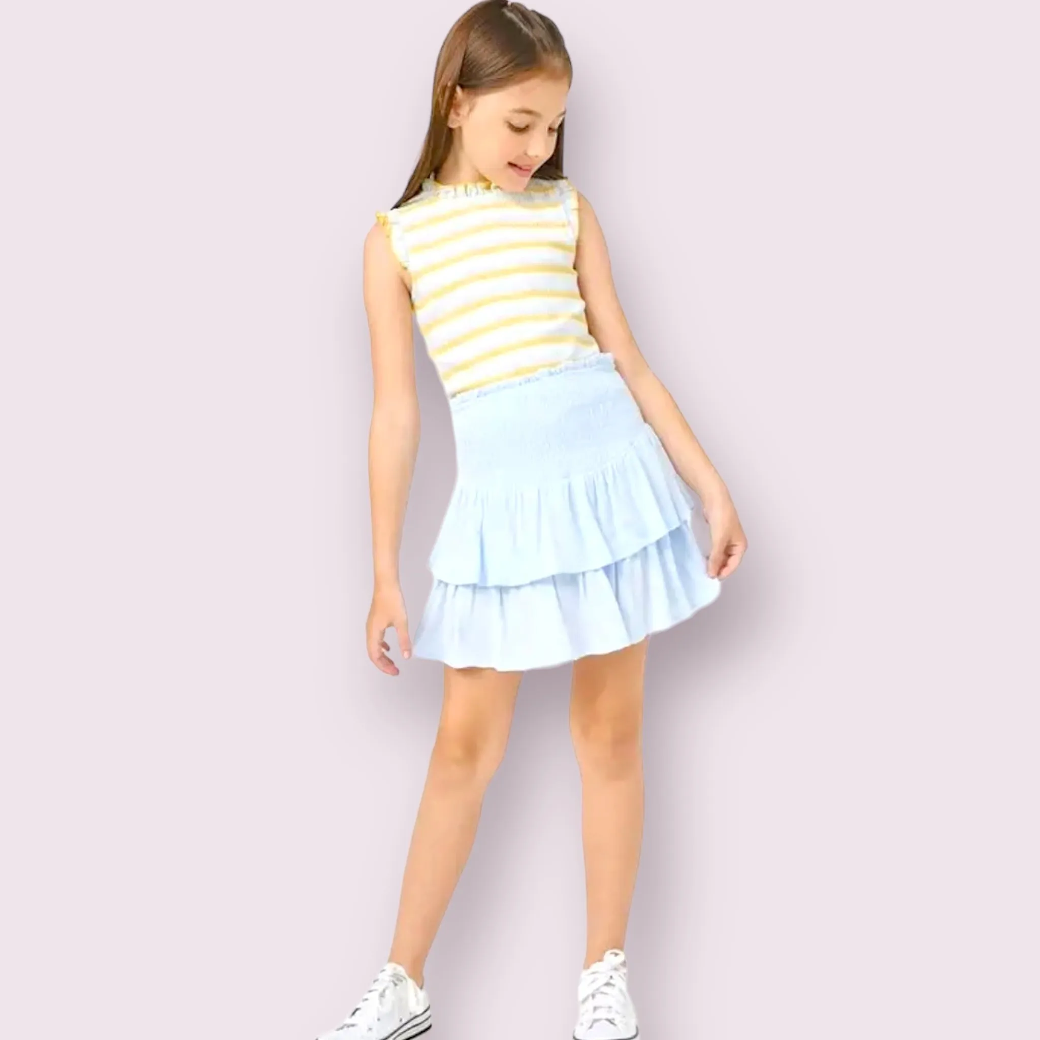 Kids Ruffle Tiered Skort