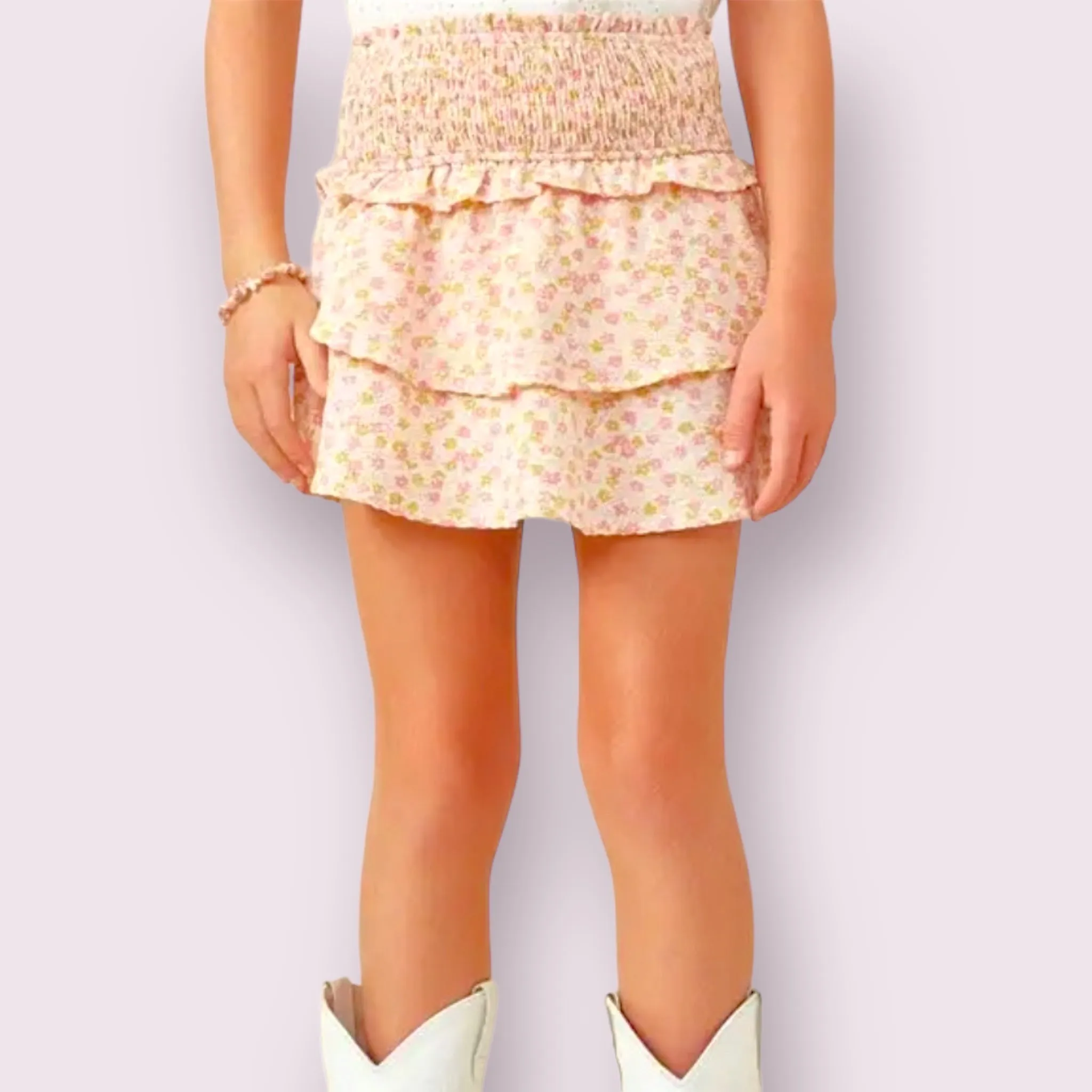 Kids Ruffle Tiered Skort