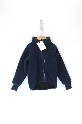 Kids Sherpa Navy Fleece Jacket