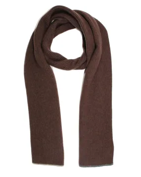 Kiton Cashmere Scarf Dark Brown - Luxury Men Shawl