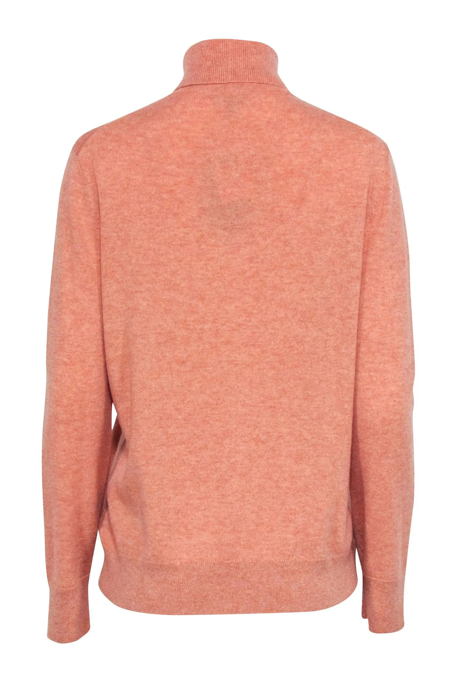 Lafayette 148 - Orange Cashmere Turtleneck Sweater Sz L