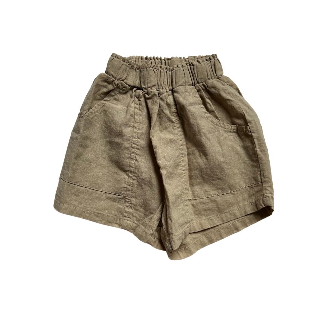 Linen Shorts - Beige