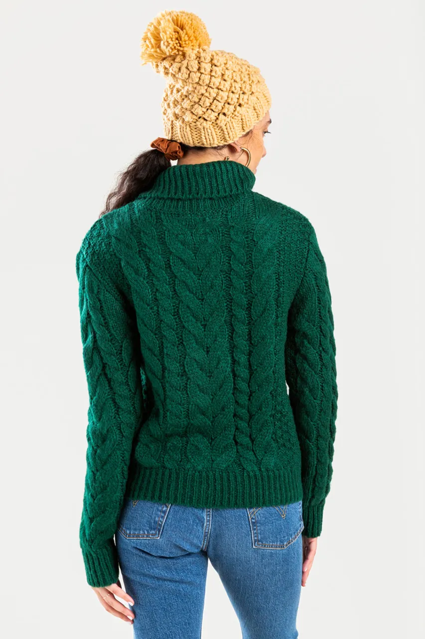 Maddalina Cable Turtleneck Sweater