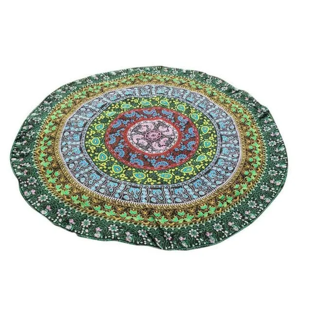 Mandala Towel Round Beach Towel Printed Geometric Bohemian Tapestry Picnic Towel Blanket Sobretudo Feminino#0521 SM6