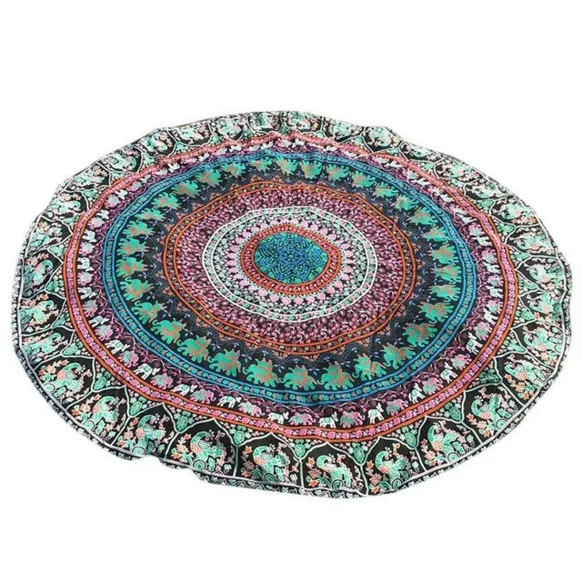 Mandala Towel Round Beach Towel Printed Geometric Bohemian Tapestry Picnic Towel Blanket Sobretudo Feminino#0521 SM6