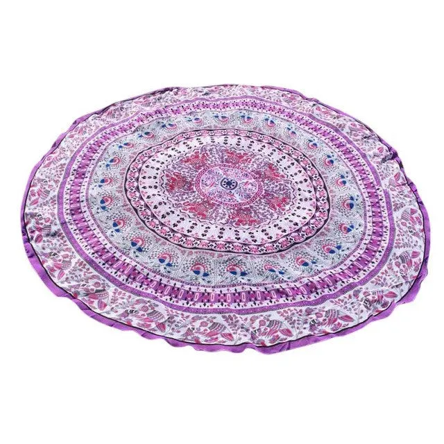 Mandala Towel Round Beach Towel Printed Geometric Bohemian Tapestry Picnic Towel Blanket Sobretudo Feminino#0521 SM6