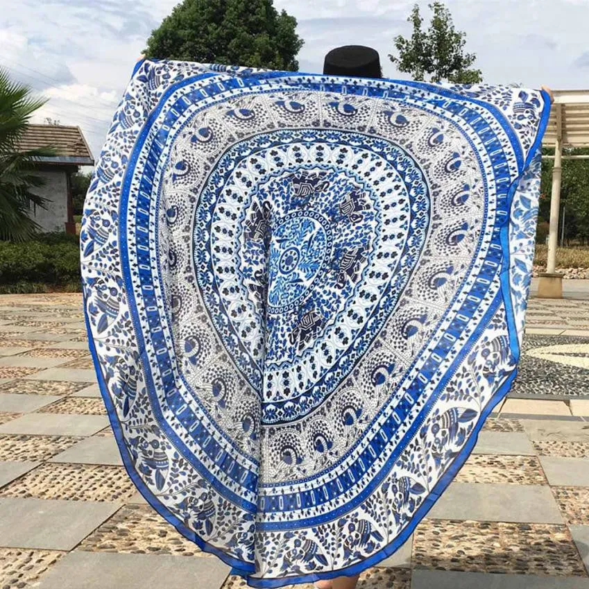 Mandala Towel Round Beach Towel Printed Geometric Bohemian Tapestry Picnic Towel Blanket Sobretudo Feminino#0521 SM6