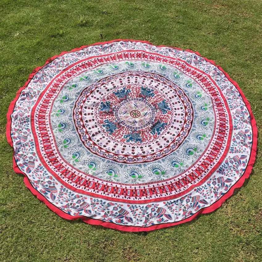 Mandala Towel Round Beach Towel Printed Geometric Bohemian Tapestry Picnic Towel Blanket Sobretudo Feminino#0521 SM6