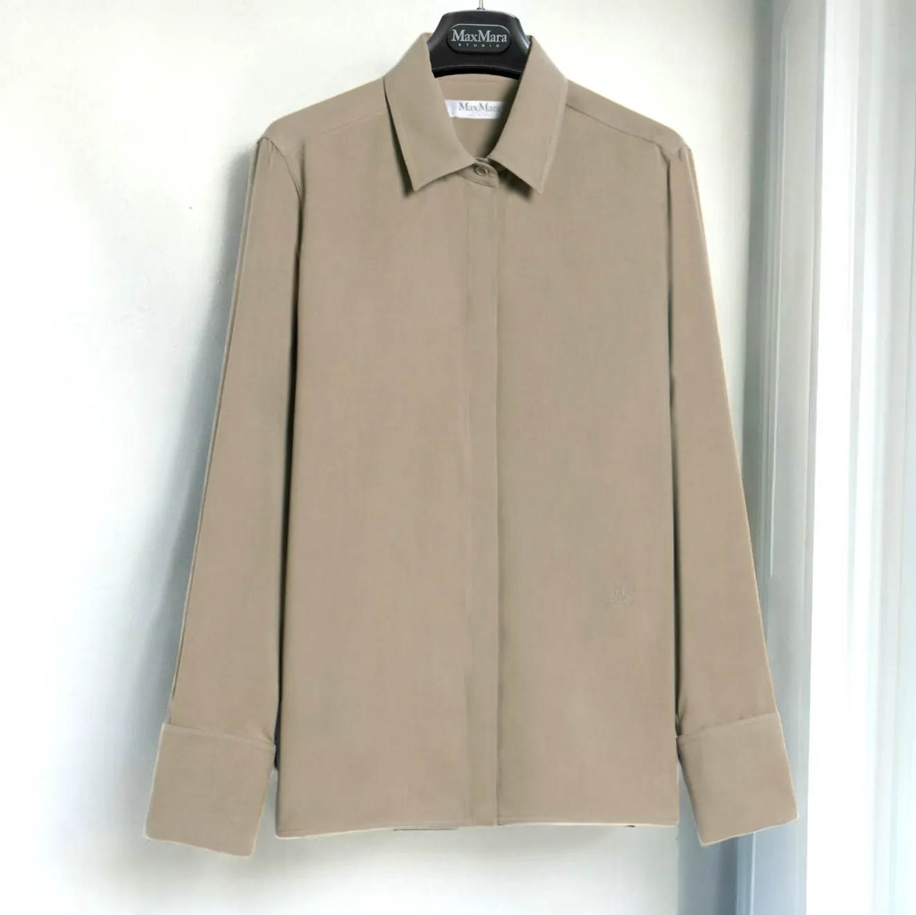 MaxMara  |Classic silk canvas shirt