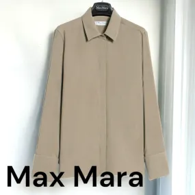 MaxMara  |Classic silk canvas shirt