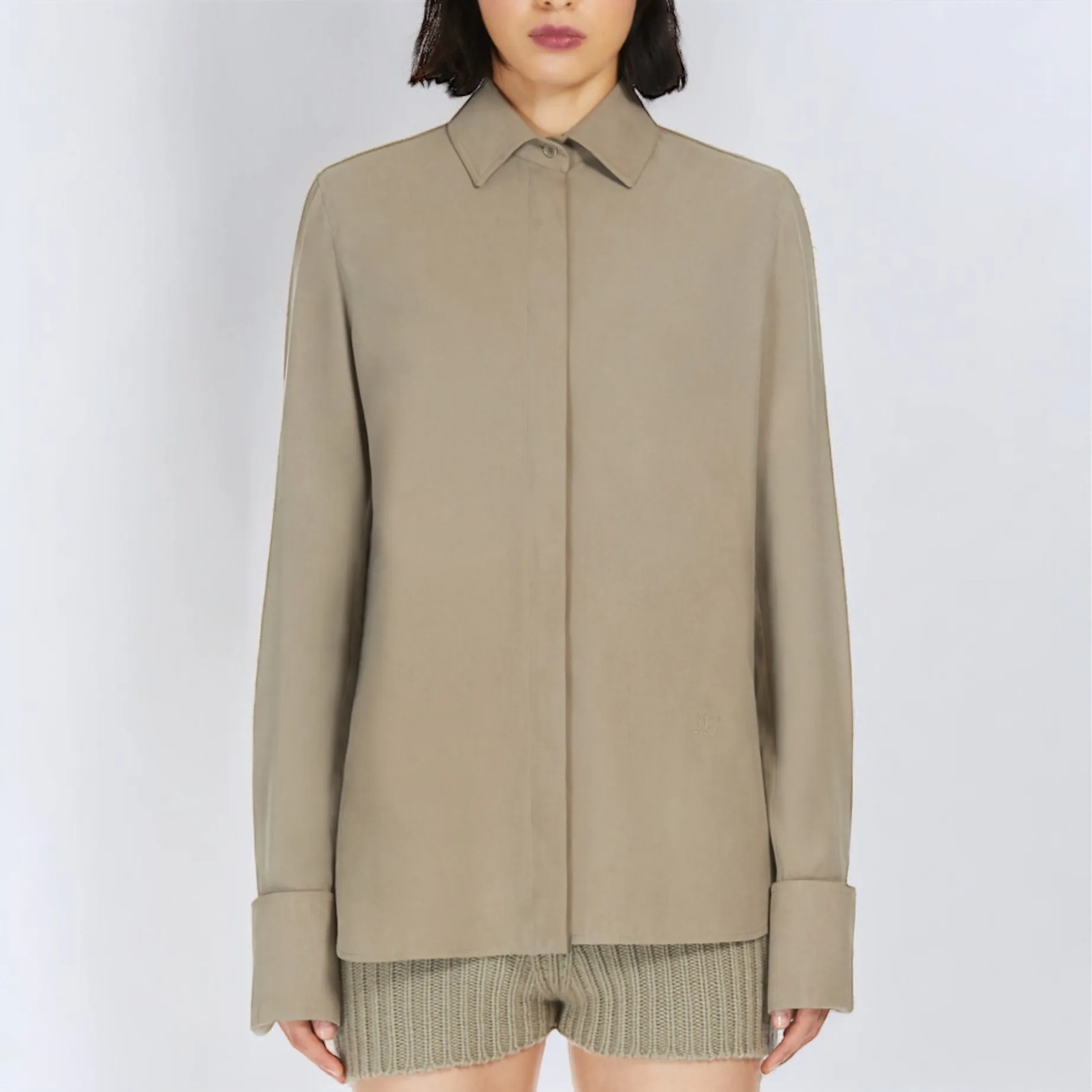 MaxMara  |Classic silk canvas shirt