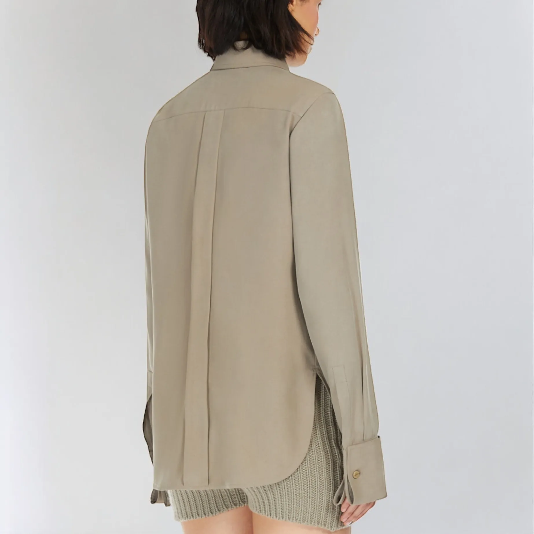 MaxMara  |Classic silk canvas shirt