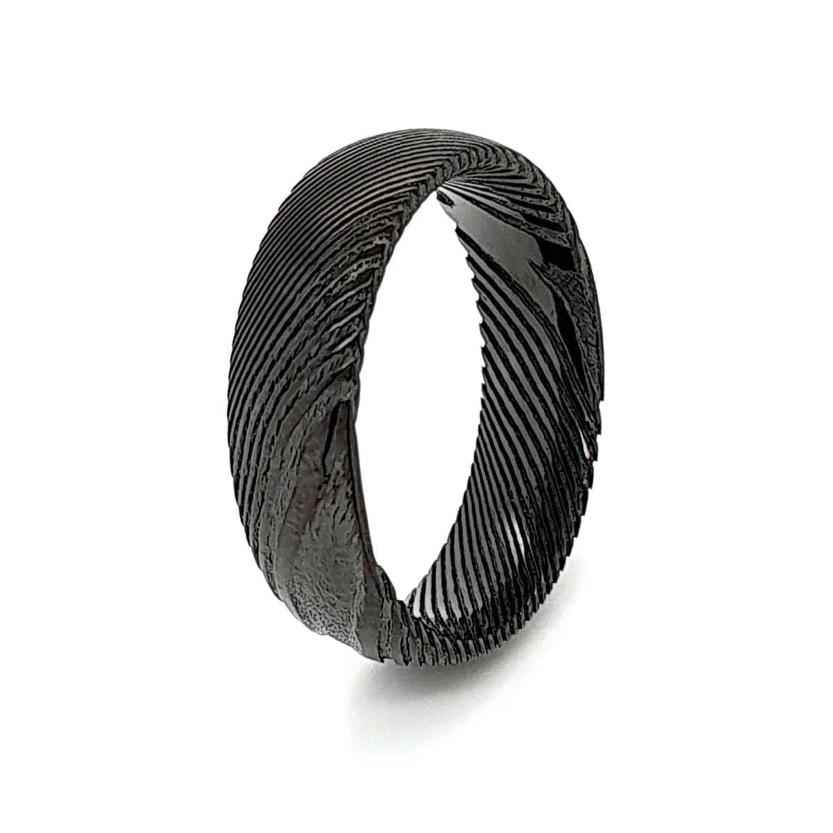 Men’s Black Damascus Ring