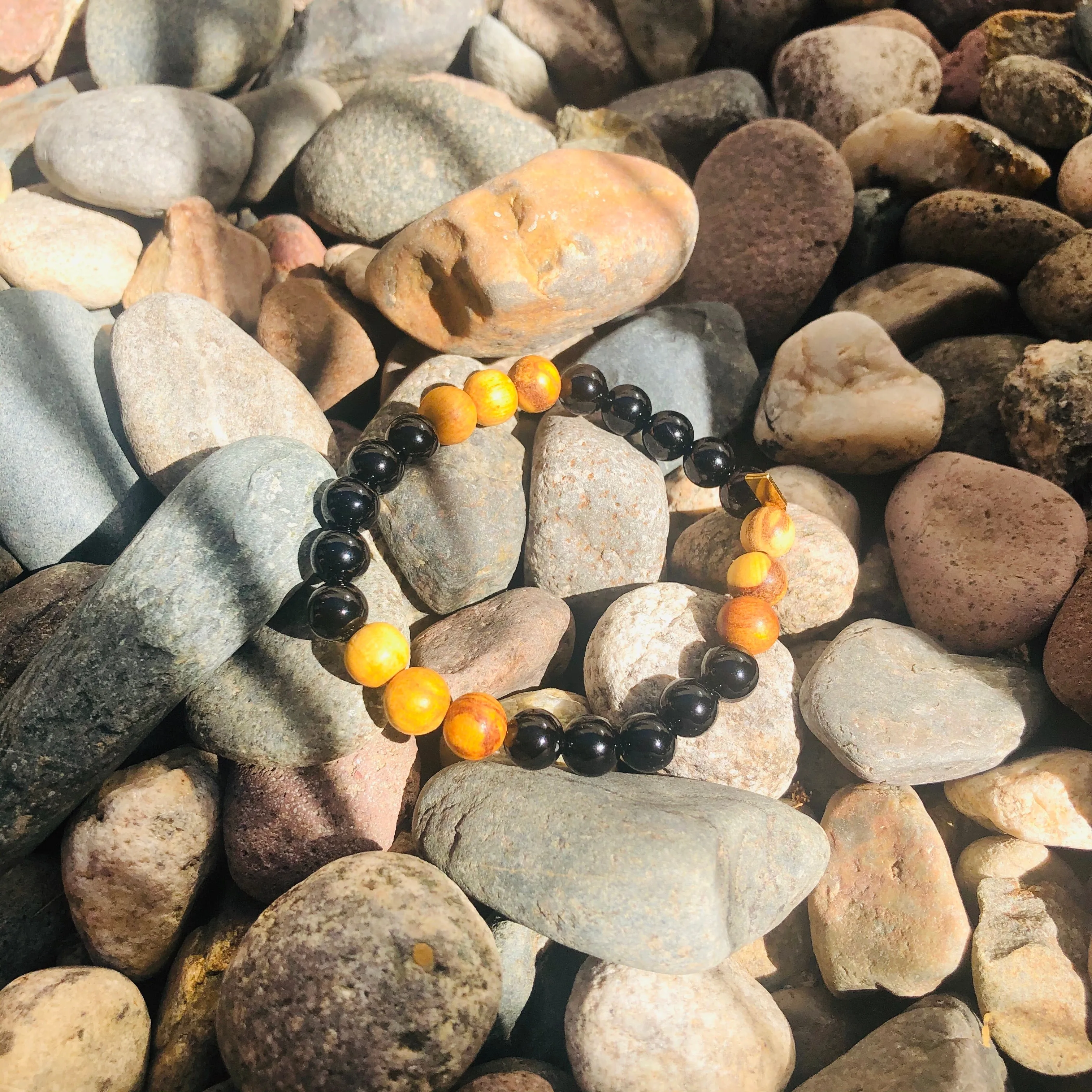 Men’s Bracelet—Onyx & Palo Santo