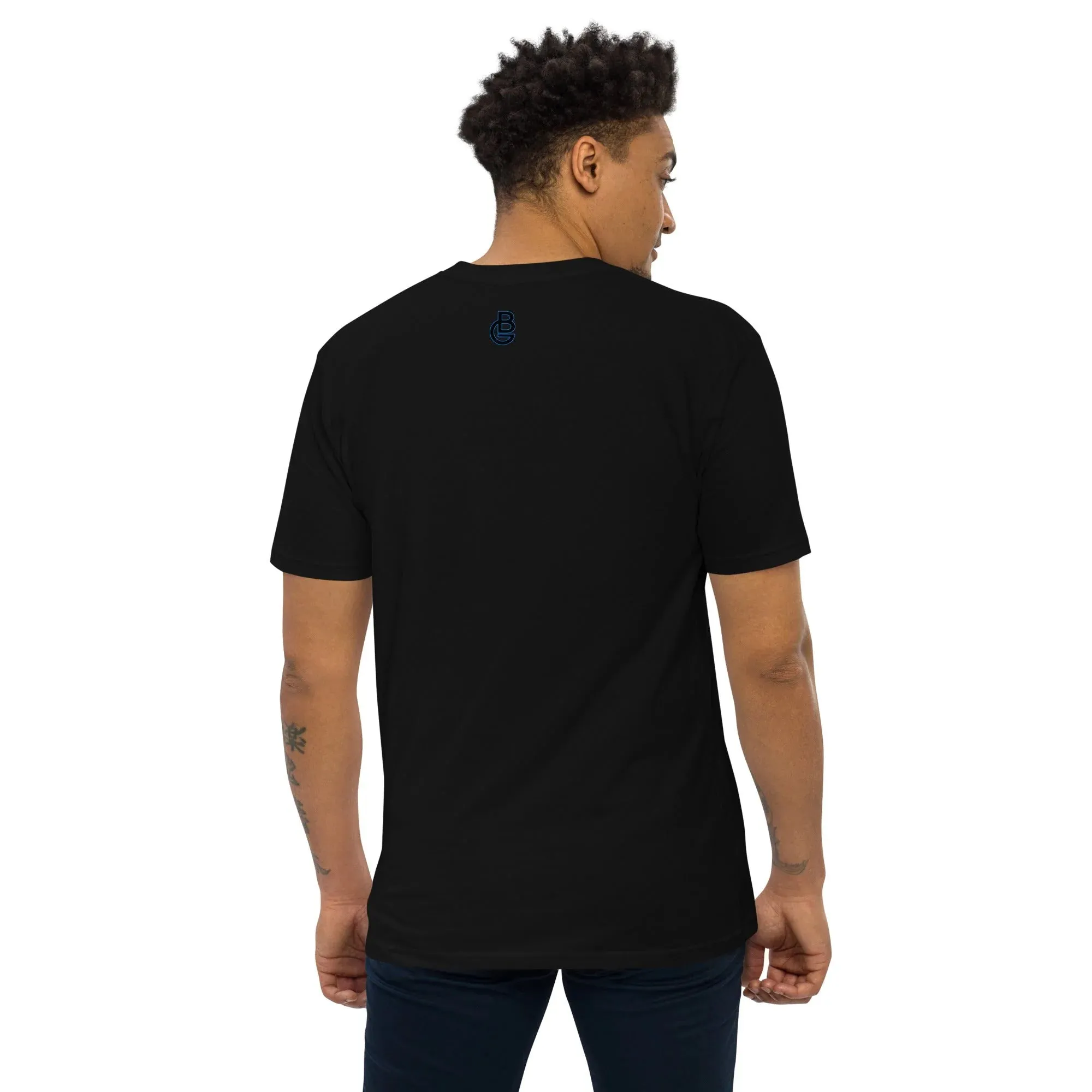 Men’s Gerald Black Cotton Premium Heavyweight Regular Fit T-Shirt