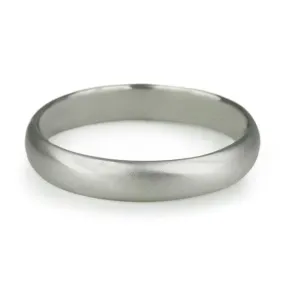 Men’s White Gold Straight Edge Band