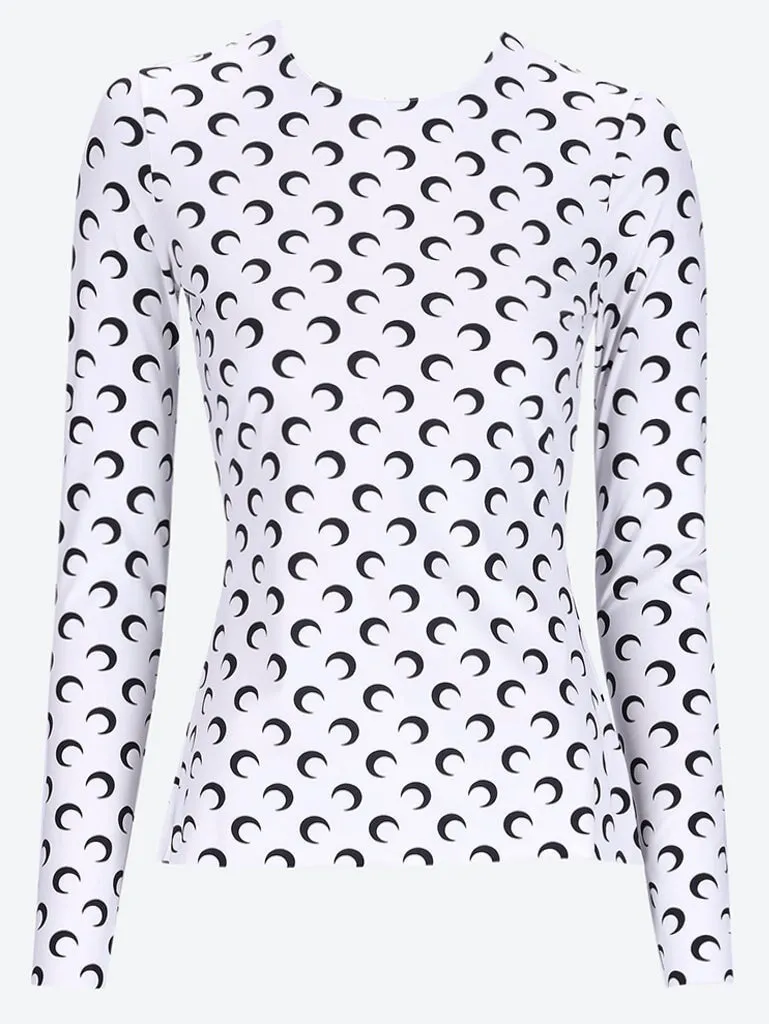 Moon printed crewneck top