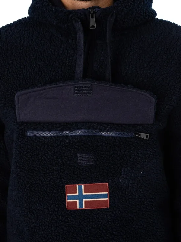 Napapijri Burgee Fleece Jacket - Marine