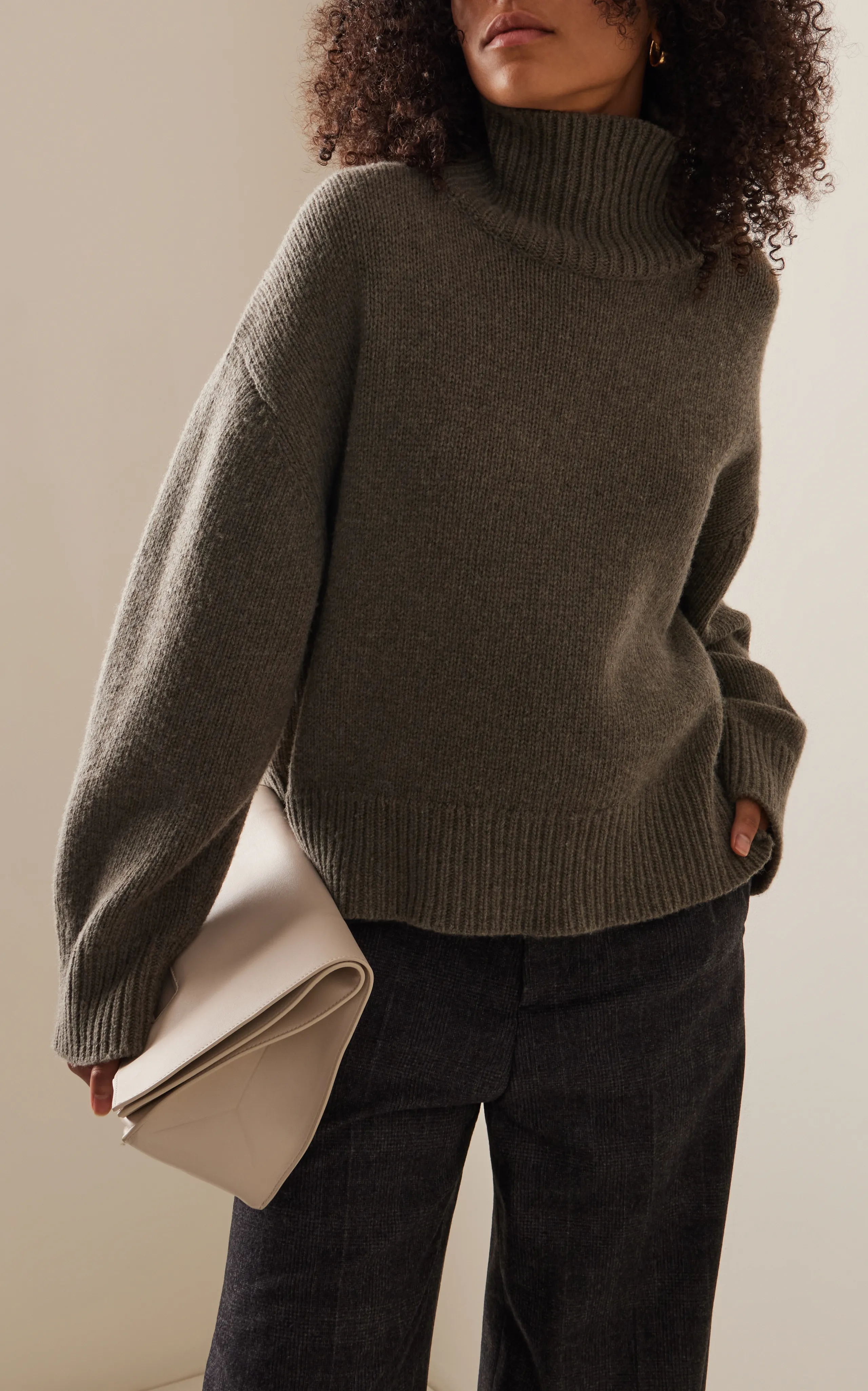 NILI LOTAN Omaira Wool Turtleneck Sweater