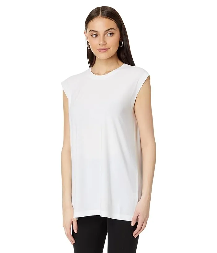 Norma Kamali SLEEVELESS BOYFRIEND CREWNECK TOP