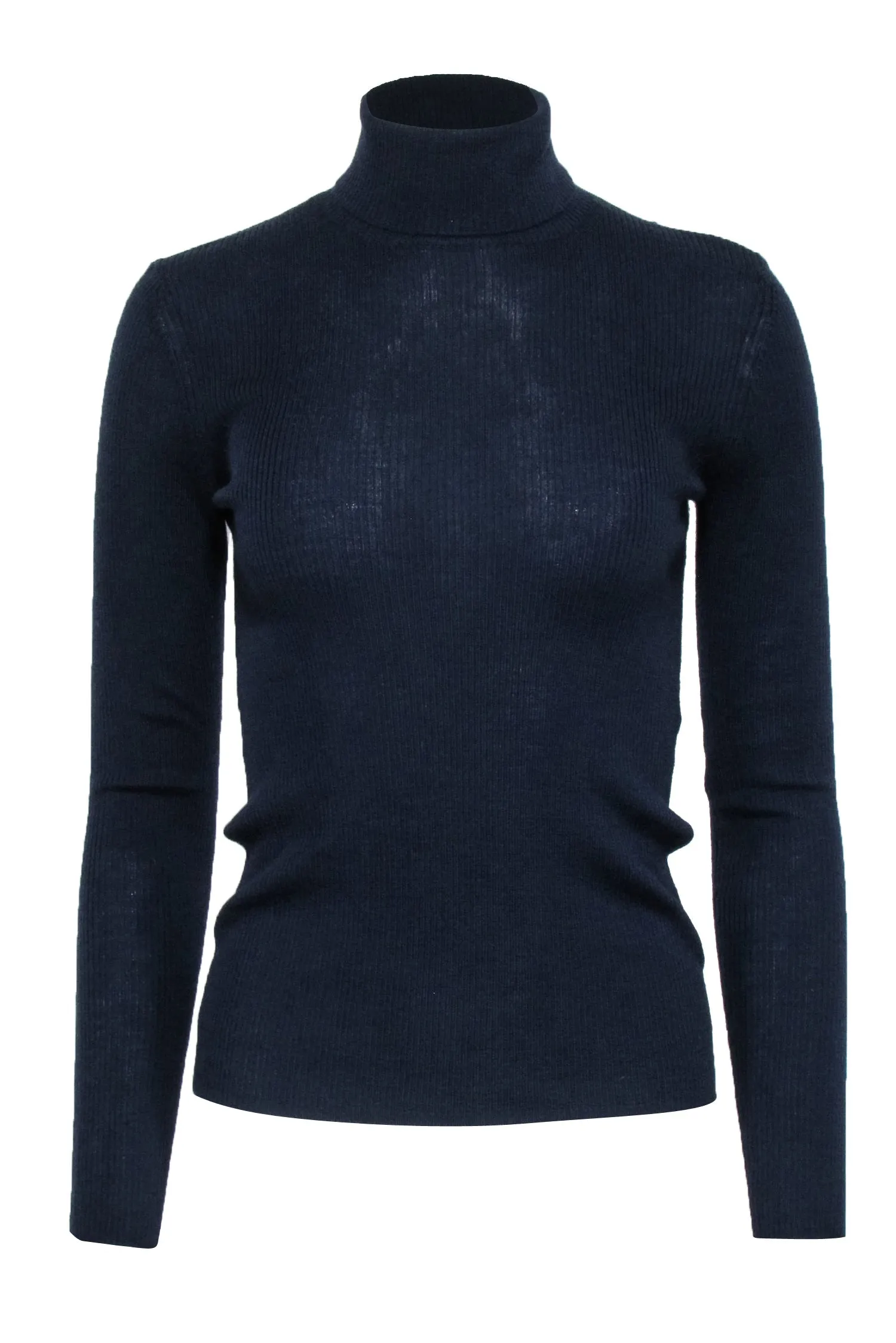 Norse Projects - Navy Merino Wool Ribbed Knit Turtleneck Sweater Sz XS