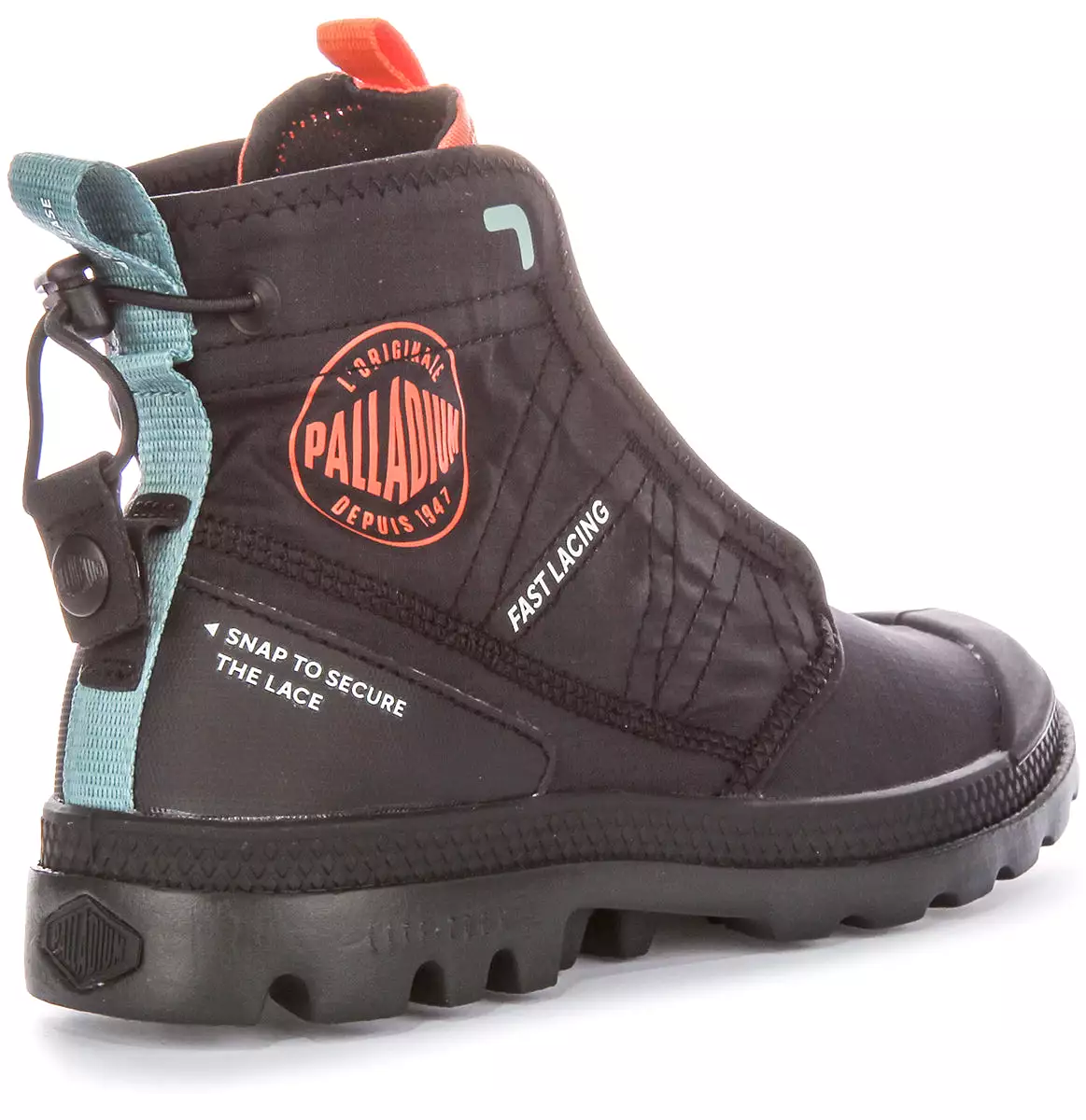 Palladium Pampa Travel In Black Orange Boots