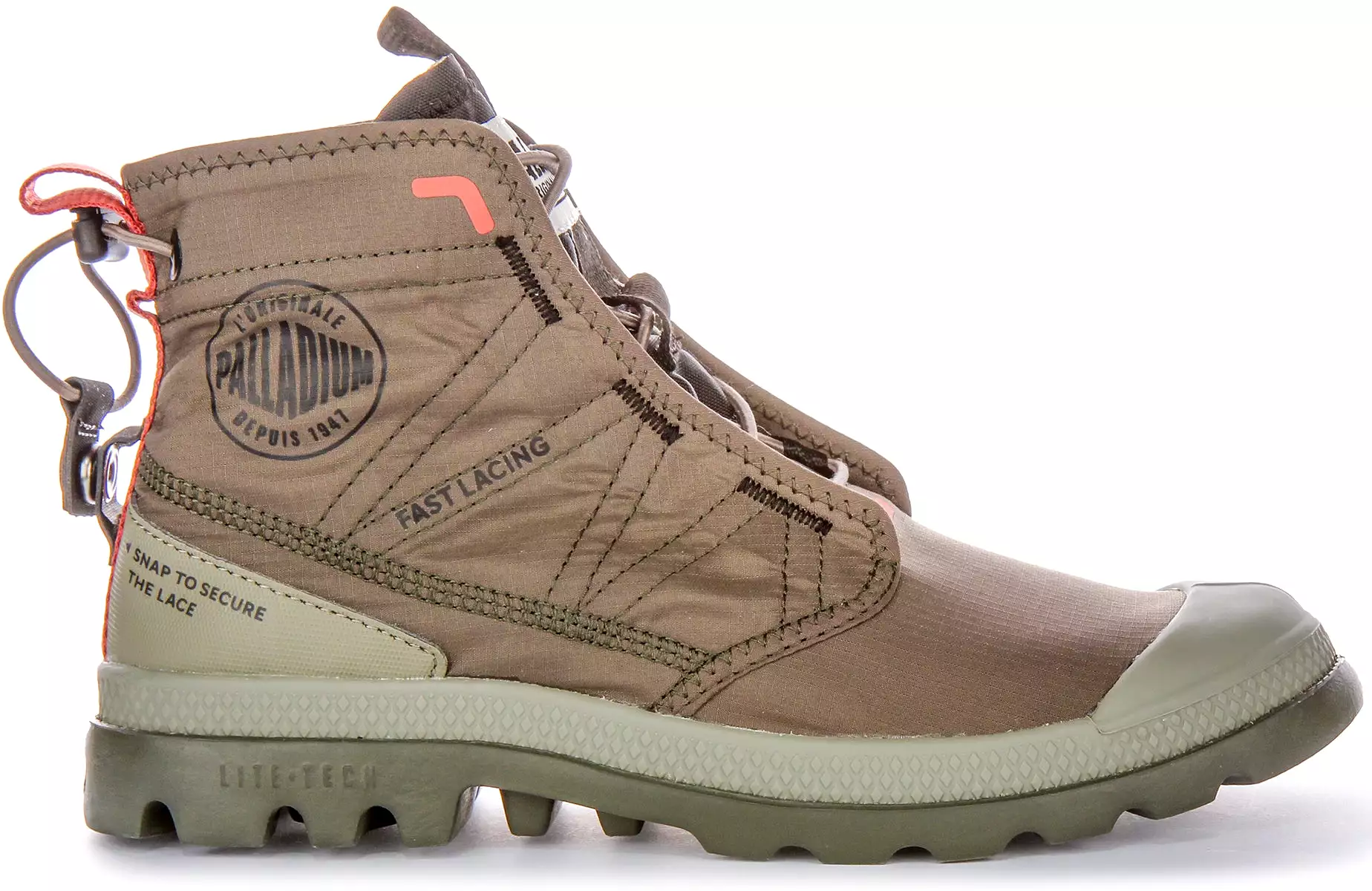 Palladium Pampa Travel In Olive Boots