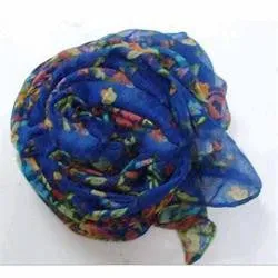 Pastoral Style Scarves Women Soft Silk Blend Floral Print Scarf Wrap Women Pretty Elegant Accessories Scarves SM6