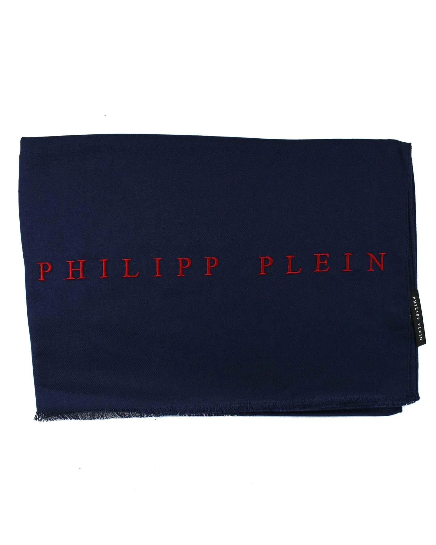 Philipp Plein Scarf Navy Red Logo - Unisex Shawl FINAL SALE