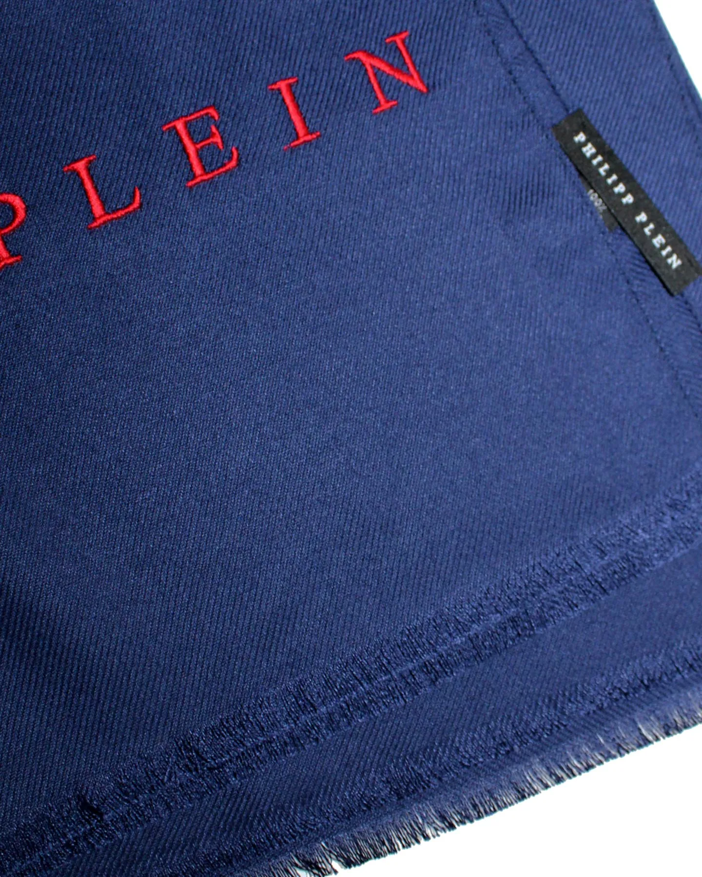 Philipp Plein Scarf Navy Red Logo - Unisex Shawl FINAL SALE