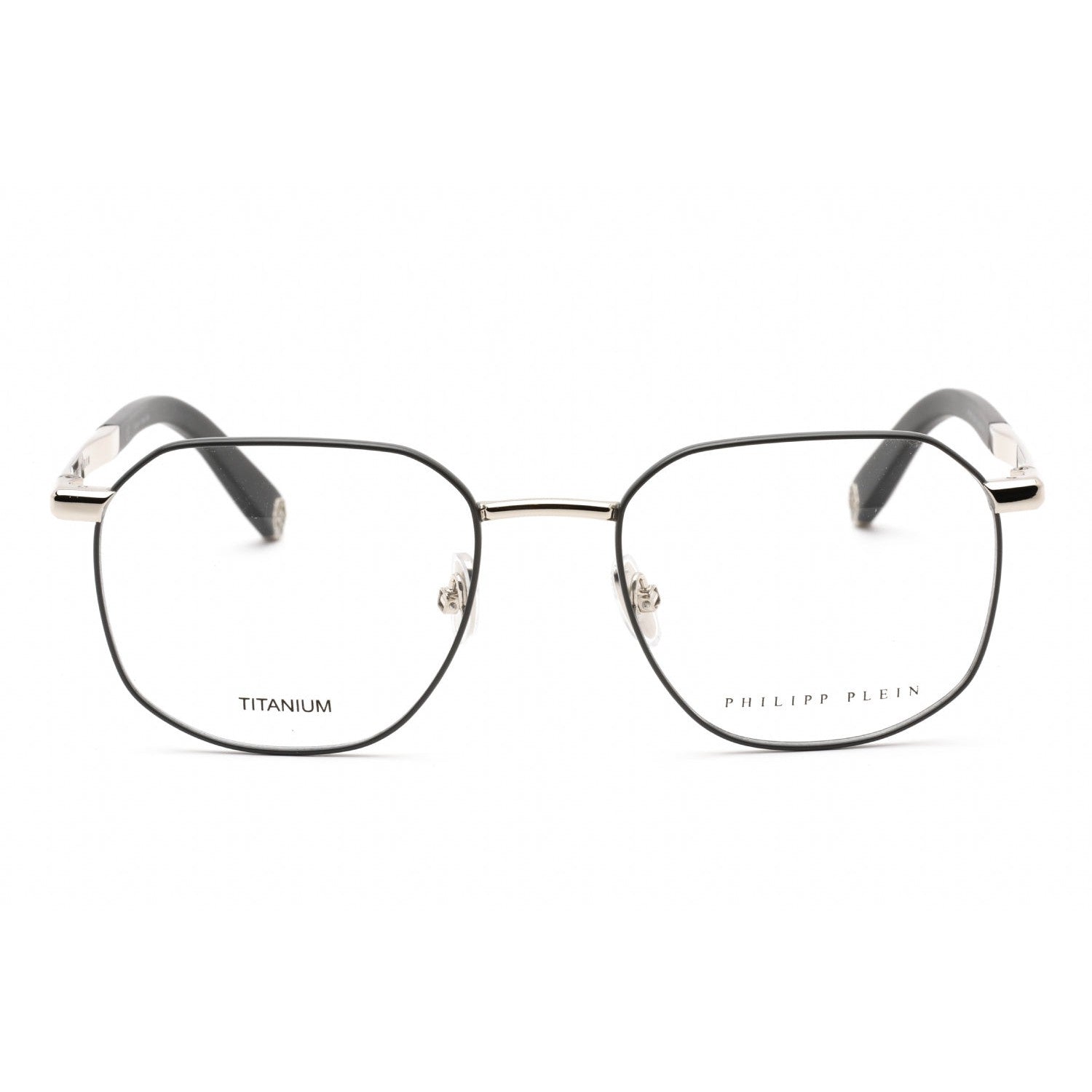 Philipp Plein VPP020M Eyeglasses Shiny Palladium / Clear Lens