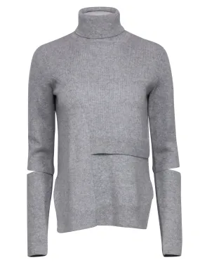 Proenza Schouler - Grey Wool & Cashmere Blend Turtleneck Sweater Sz S