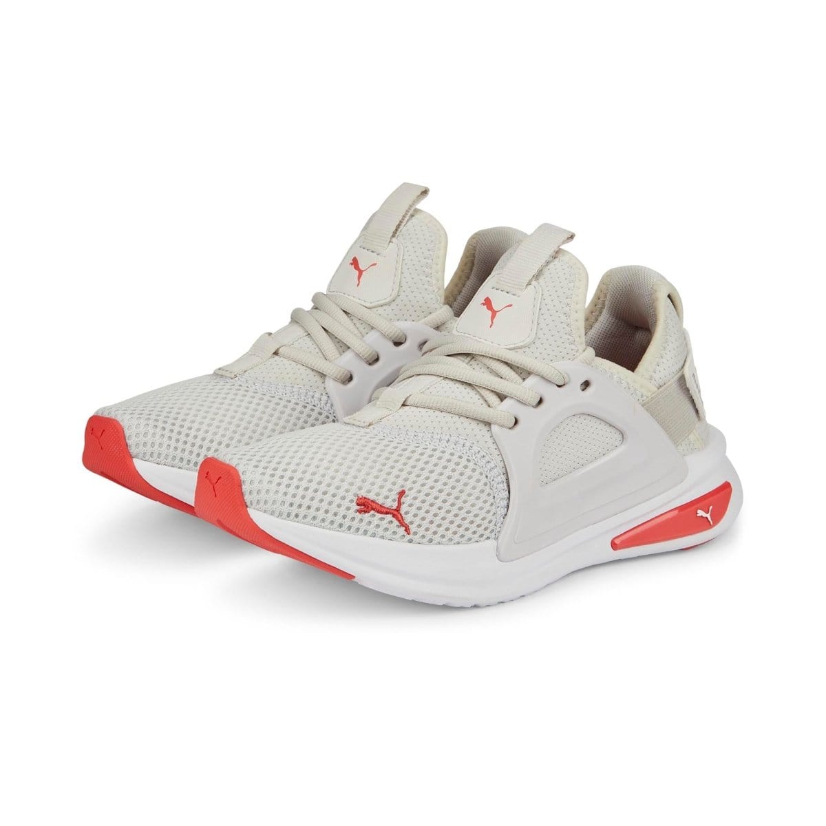 PUMA JUNIOR SOFTRIDE ENZO EVO WHITE/RED SHOE