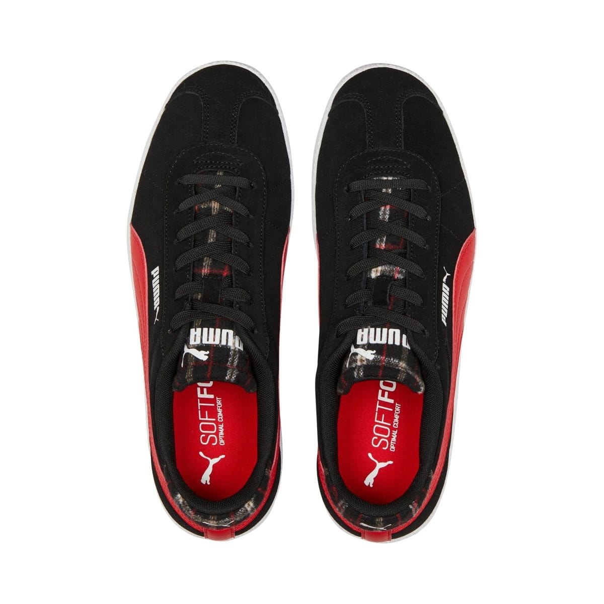 PUMA MEN'S CLUB BLACK/RED SHOE