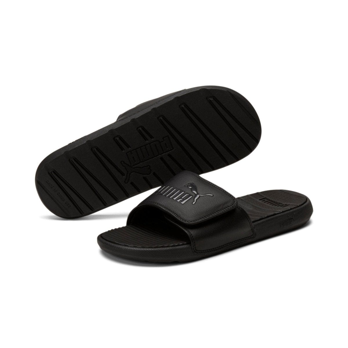 PUMA MEN'S COOL CAT V BLACK SLIDES