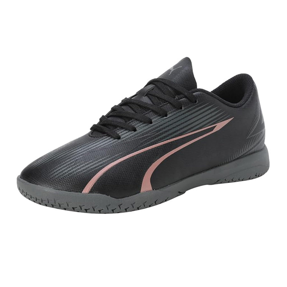 Puma Ultra Play Jnr IT Indoor Football Shoes (Black/Copper Rose)