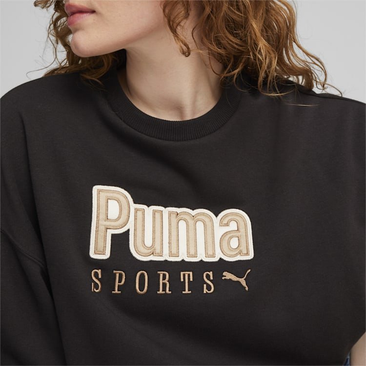 PUMA WOMEN'S TEAM OS CREW BLACK