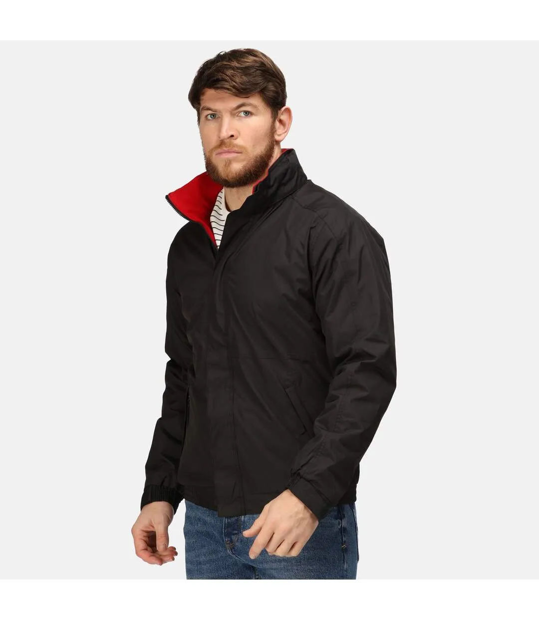 Regatta Mens Dover Waterproof Windproof Jacket (Black/Red) - UTRW1185