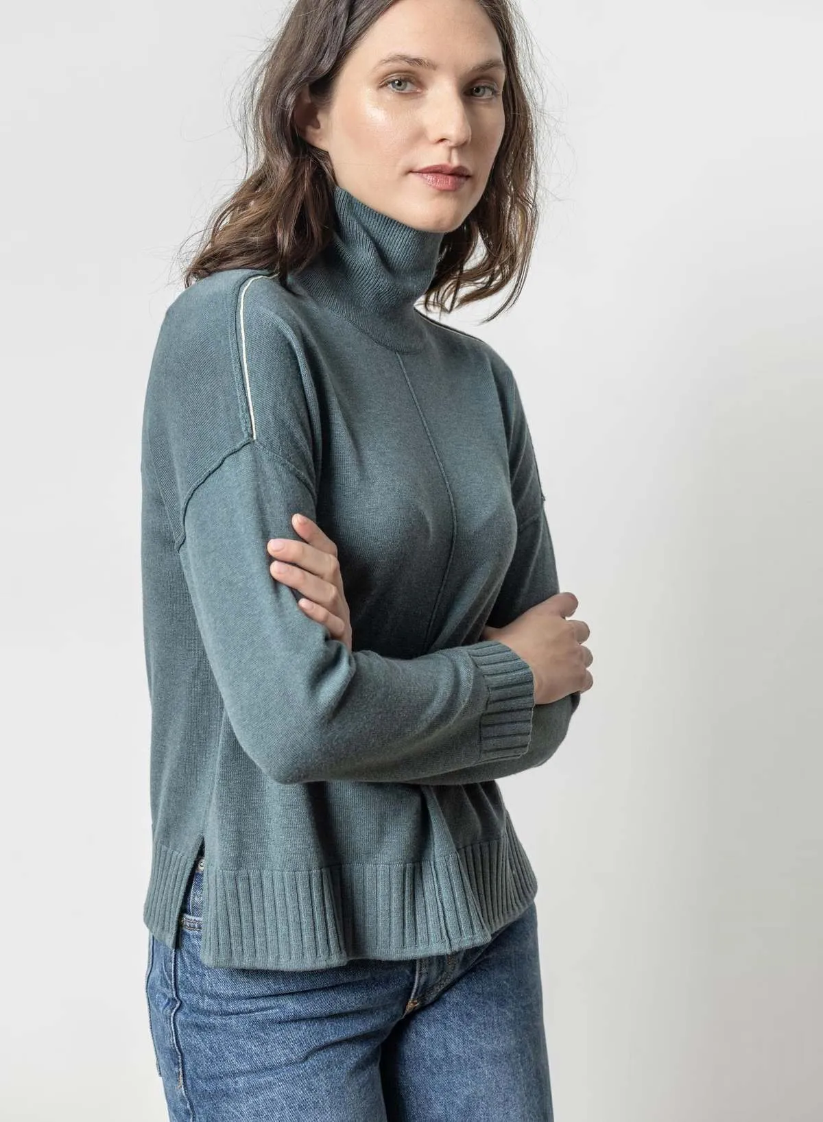 Relaxed Turtleneck Sweater - Heron