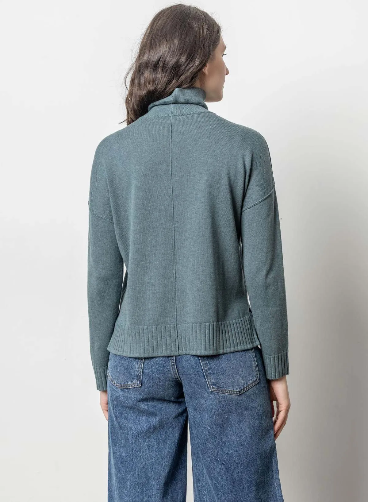 Relaxed Turtleneck Sweater - Heron