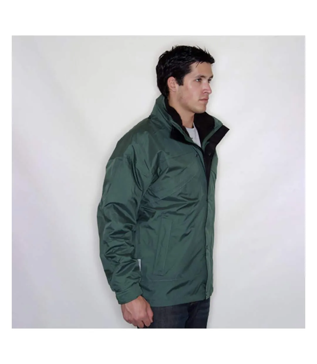 Result Mens 3 In 1 Zip And Clip StormDri Waterproof Windproof Jacket (Bottle Green) - UTBC930