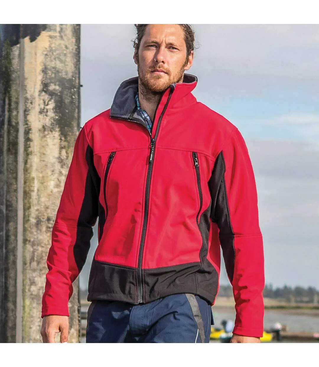 Result Mens Softshell Activity Waterproof Windproof Jacket (Red/Black) - UTBC856