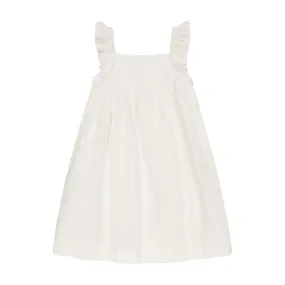 Sawyer Flutter Sleeve Dress White Eyelet