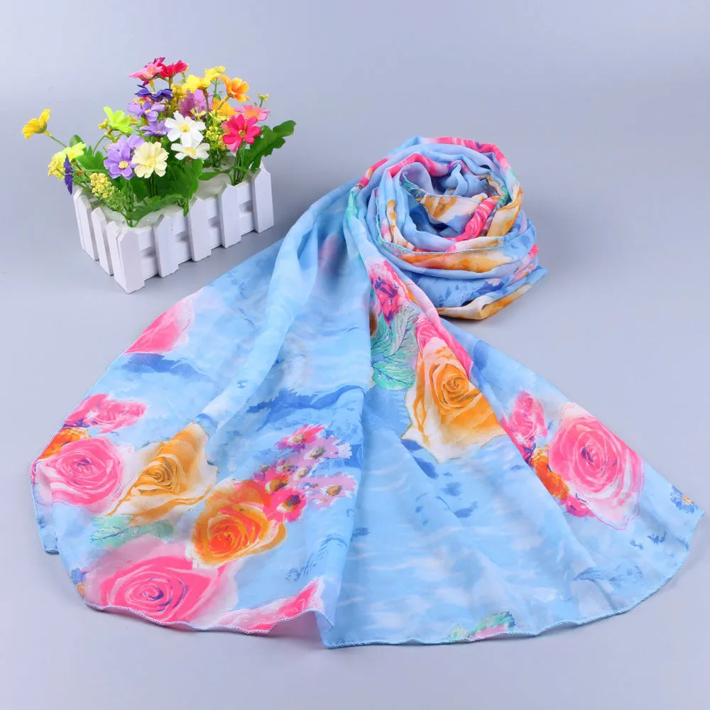 Scarf Luxury Women Beach Chiffon Shawls and Scarves Sexy Loose Long Soft Wrap scarfs Ladies poncho Hijab