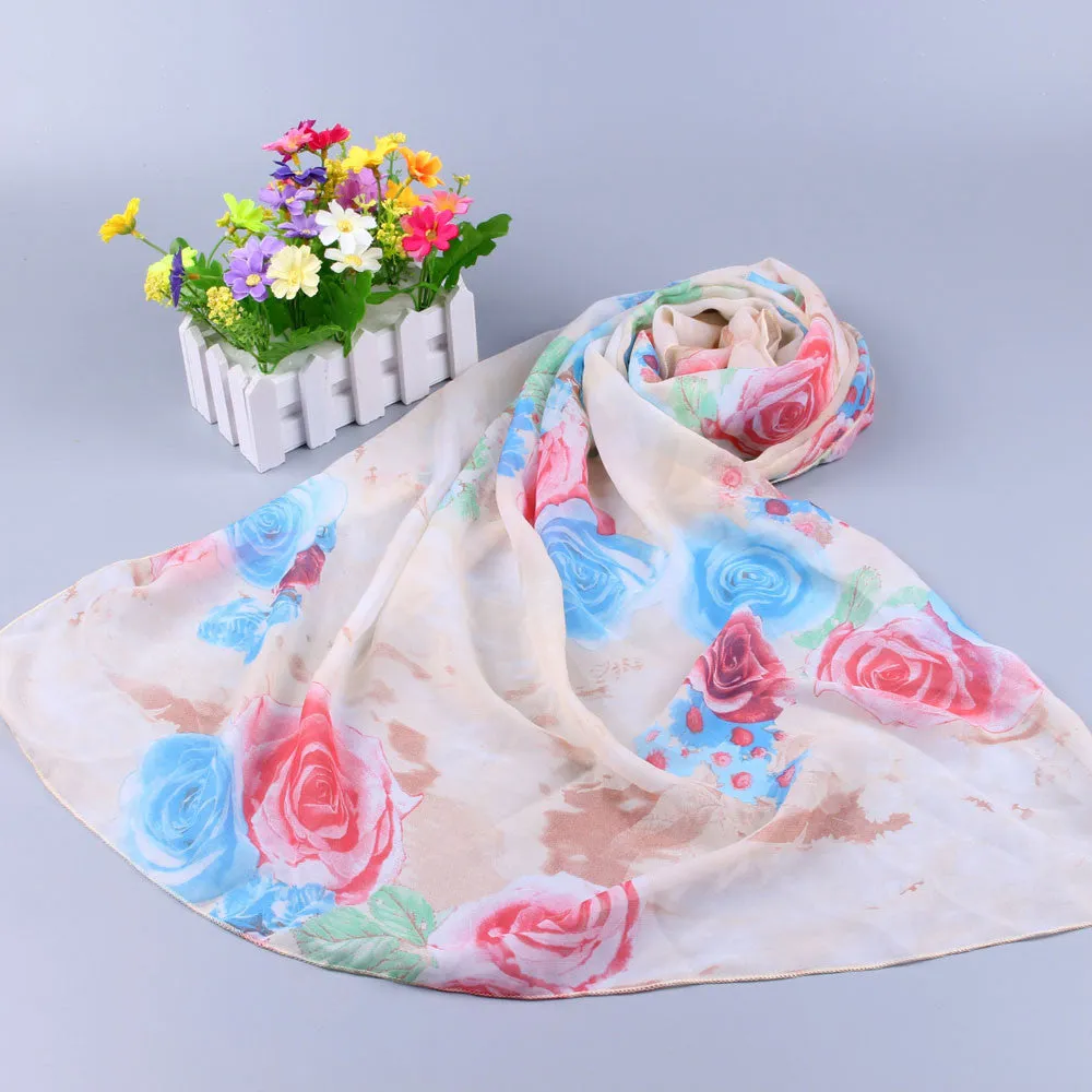 Scarf Luxury Women Beach Chiffon Shawls and Scarves Sexy Loose Long Soft Wrap scarfs Ladies poncho Hijab