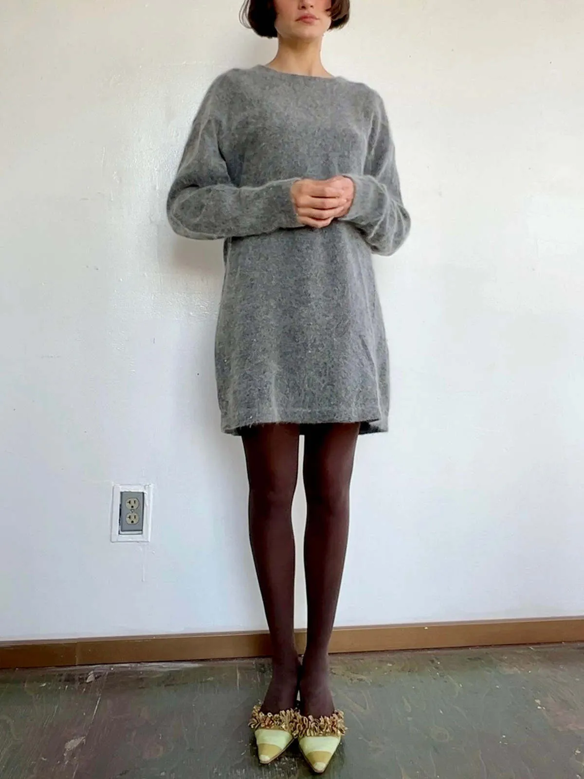 Soft Long Sweater - Charcoal