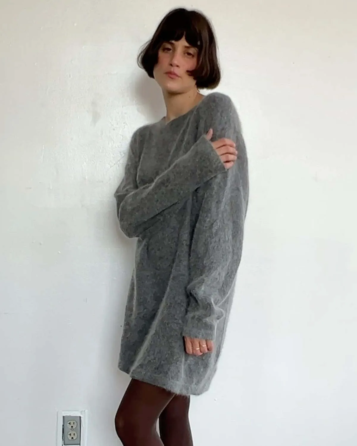 Soft Long Sweater - Charcoal