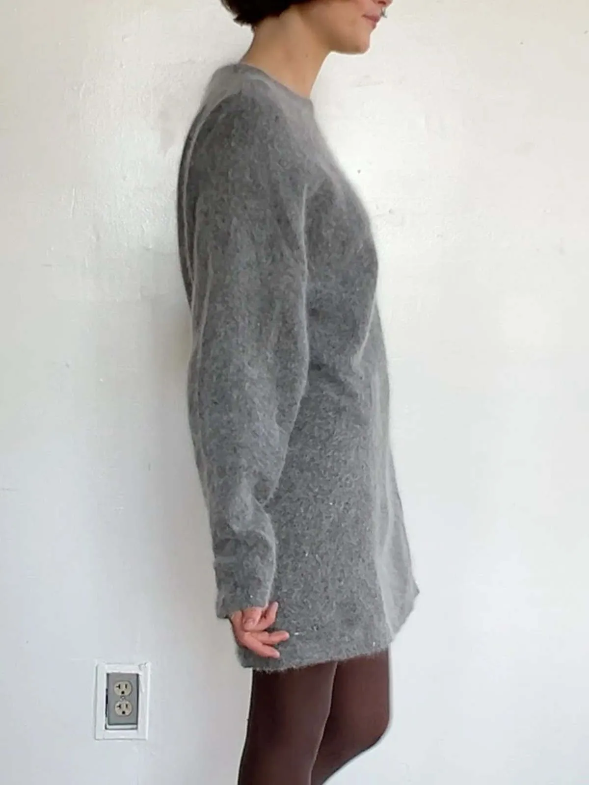 Soft Long Sweater - Charcoal