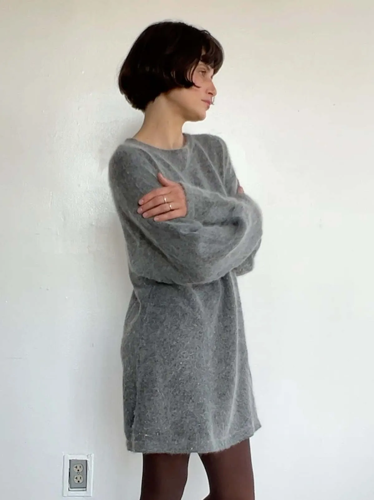 Soft Long Sweater - Charcoal