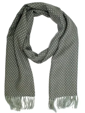 Tom Ford Scarf Forest Green Dots - Wool Silk Cashmere Shawl - SALE